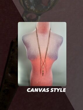 EUC Canvas Style Crystal Beaded Necklace